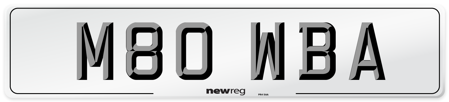 M80 WBA Front Number Plate
