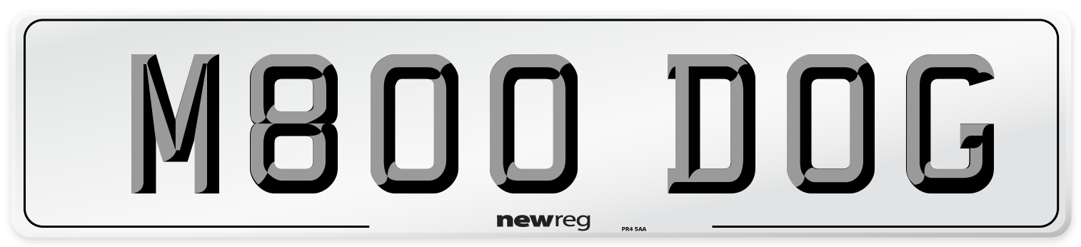 M800 DOG Front Number Plate