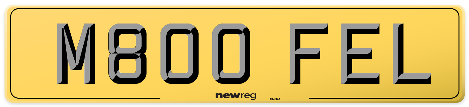 M800 FEL Rear Number Plate