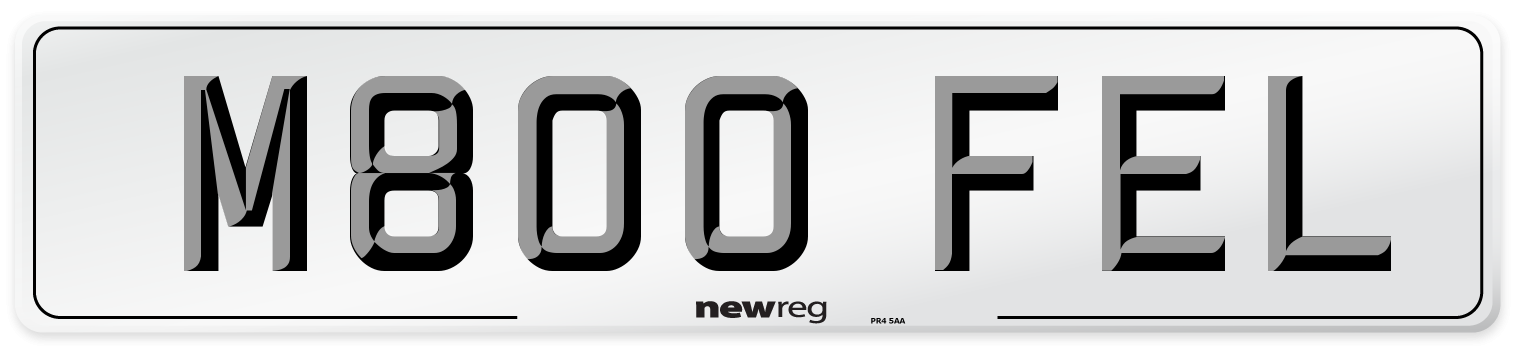 M800 FEL Front Number Plate
