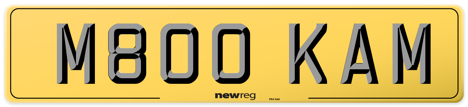 M800 KAM Rear Number Plate