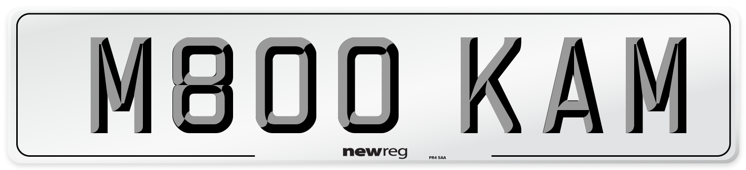 M800 KAM Front Number Plate