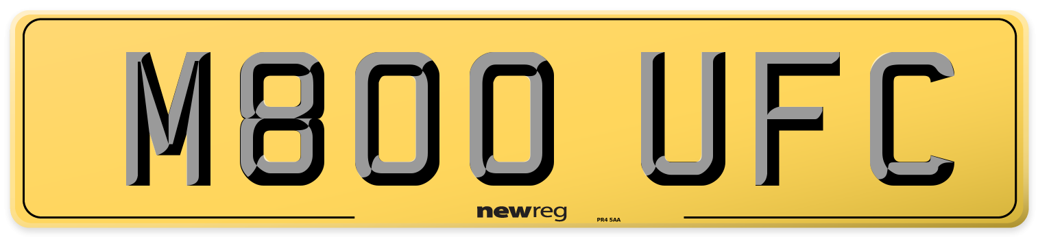 M800 UFC Rear Number Plate