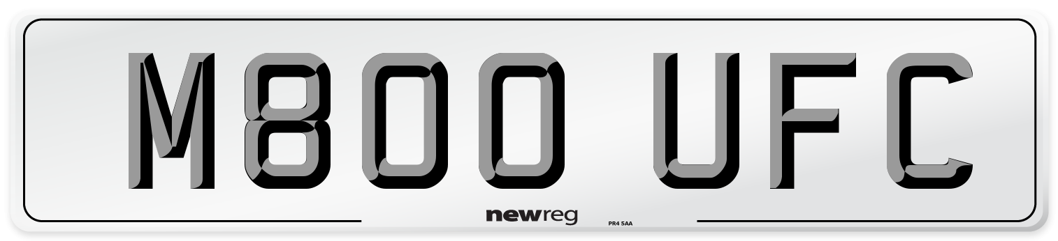 M800 UFC Front Number Plate