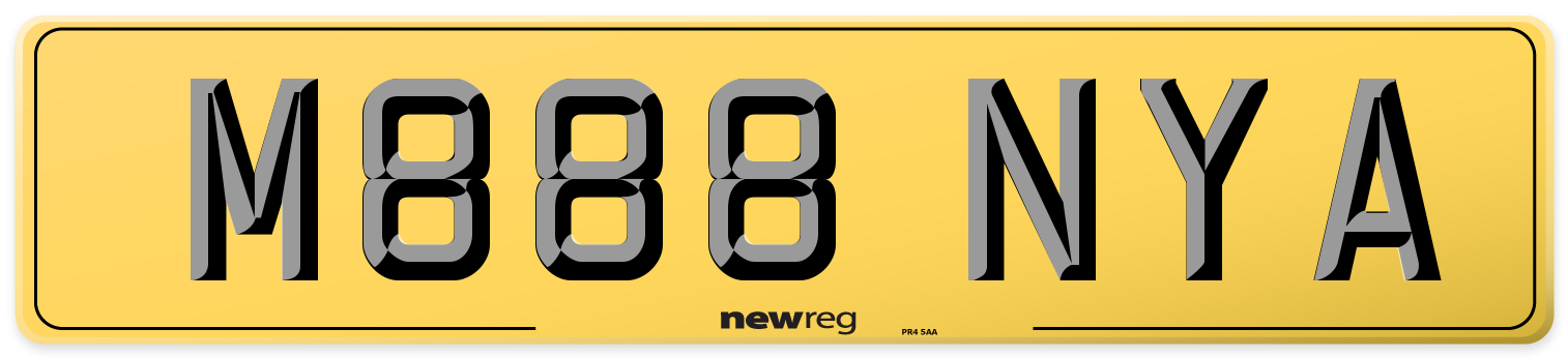 M888 NYA Rear Number Plate