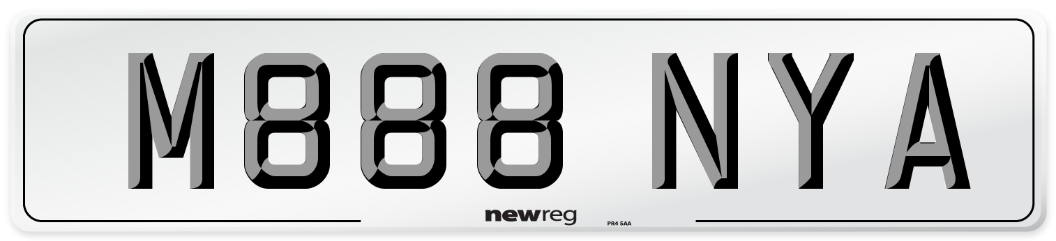 M888 NYA Front Number Plate