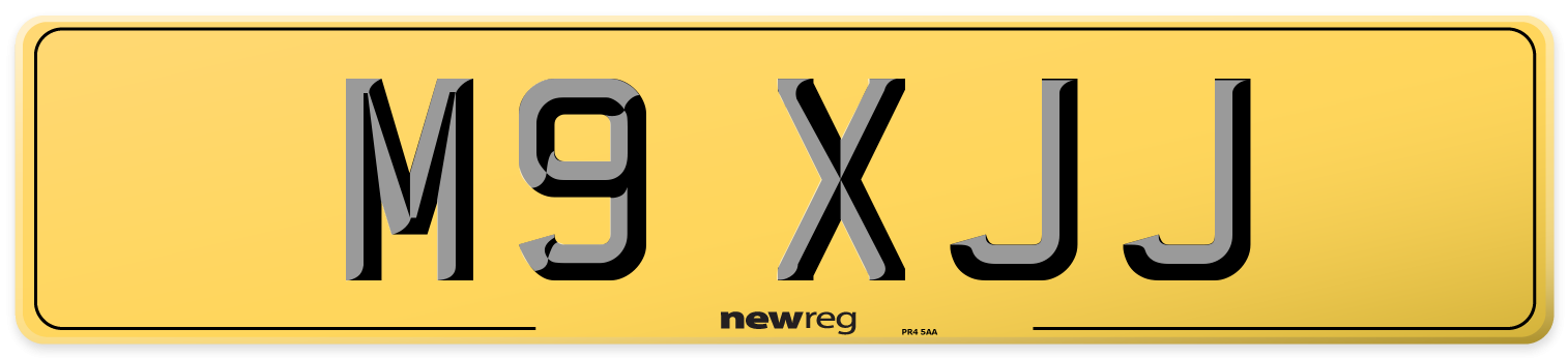 M9 XJJ Rear Number Plate