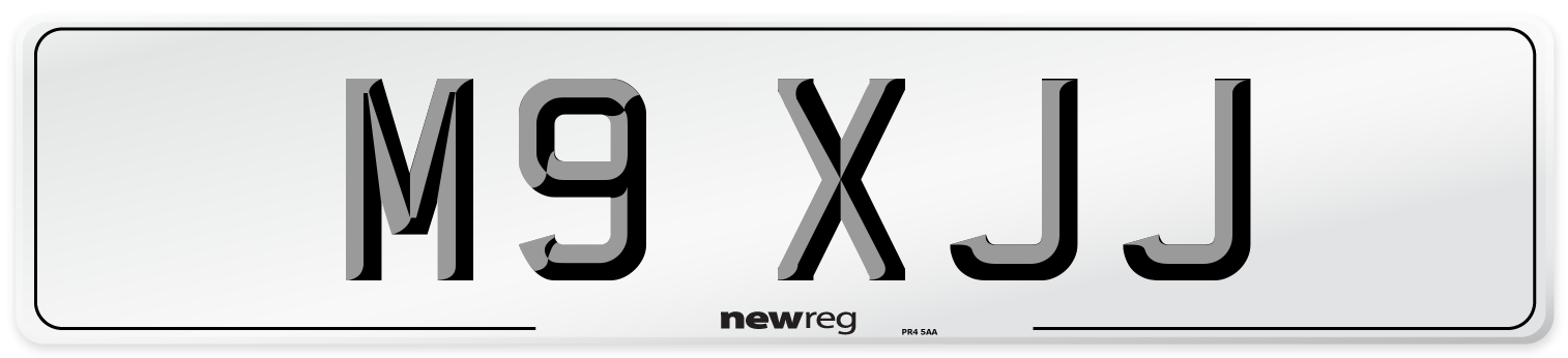 M9 XJJ Front Number Plate
