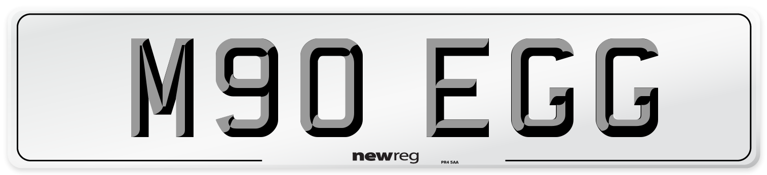 M90 EGG Front Number Plate