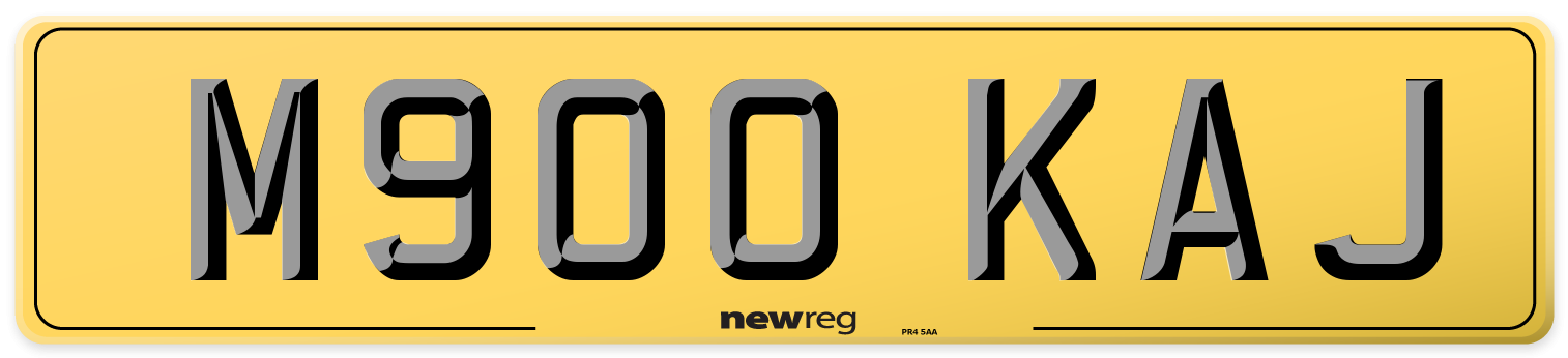 M900 KAJ Rear Number Plate