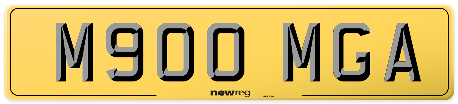 M900 MGA Rear Number Plate