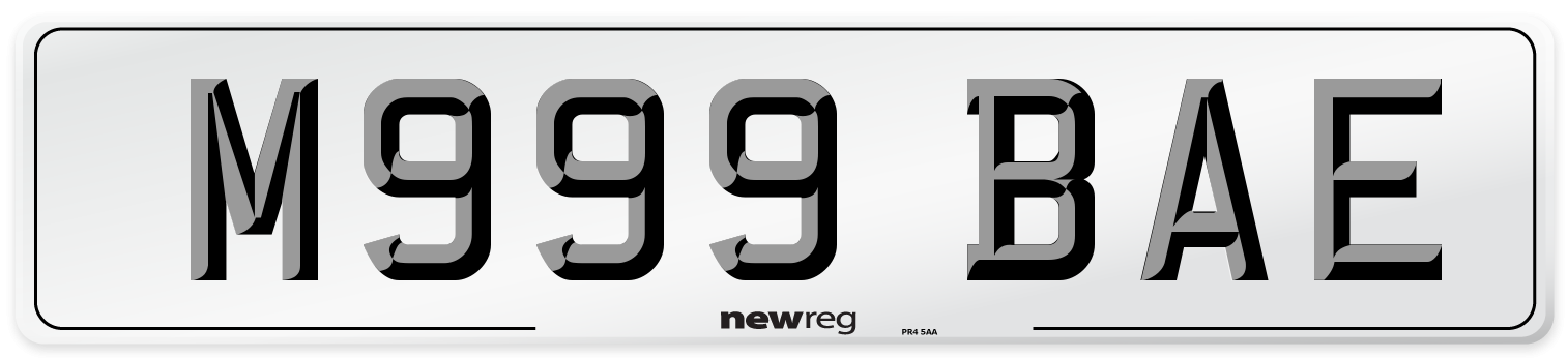 M999 BAE Front Number Plate
