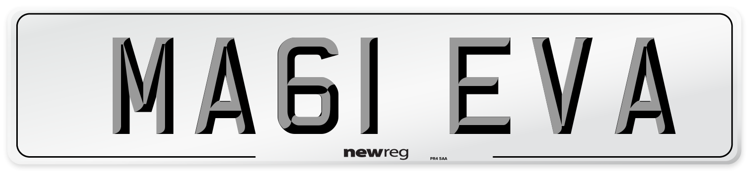 MA61 EVA Front Number Plate