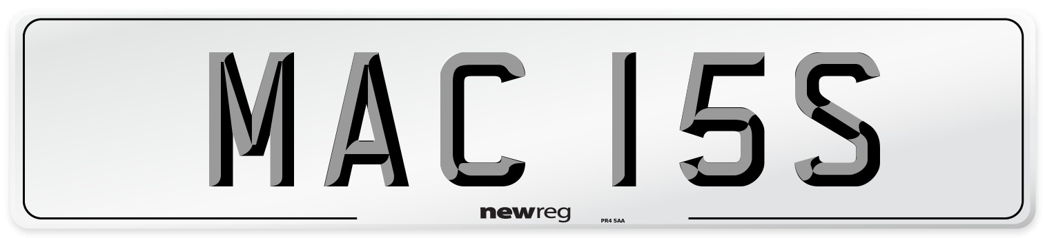 MAC 15S Front Number Plate