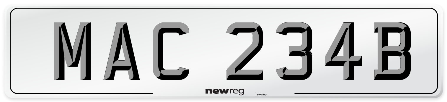 MAC 234B Front Number Plate
