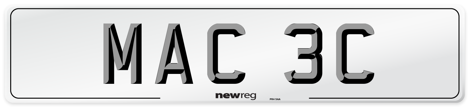 MAC 3C Front Number Plate