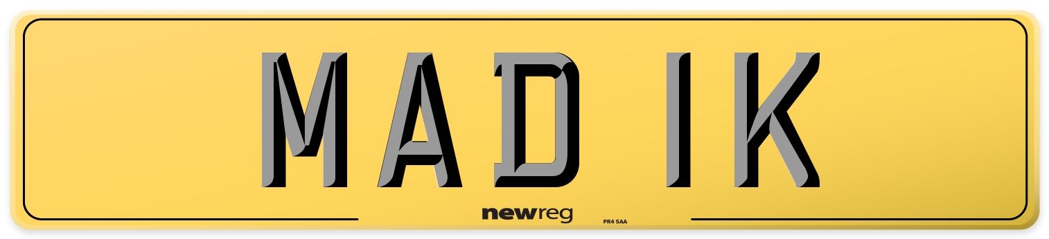 MAD 1K Rear Number Plate