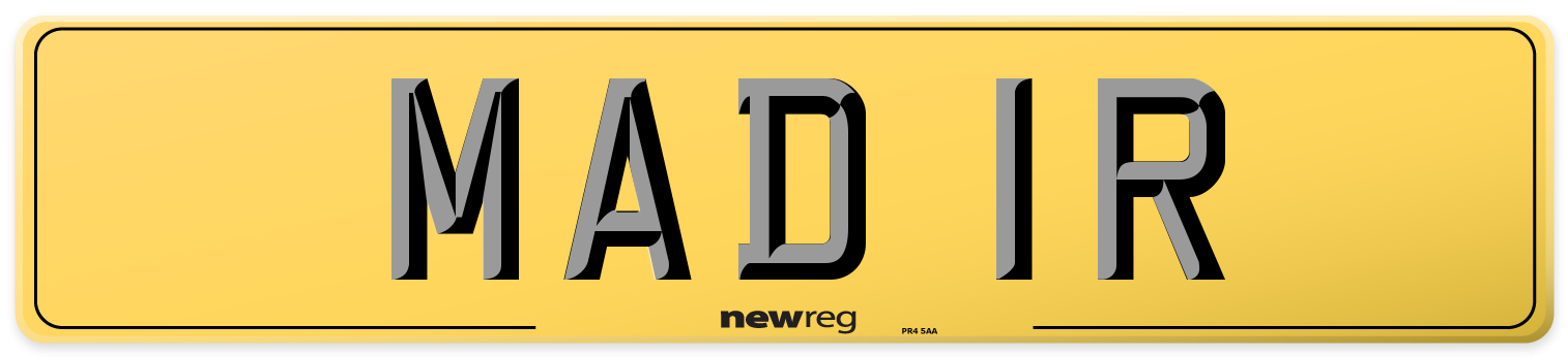 MAD 1R Rear Number Plate