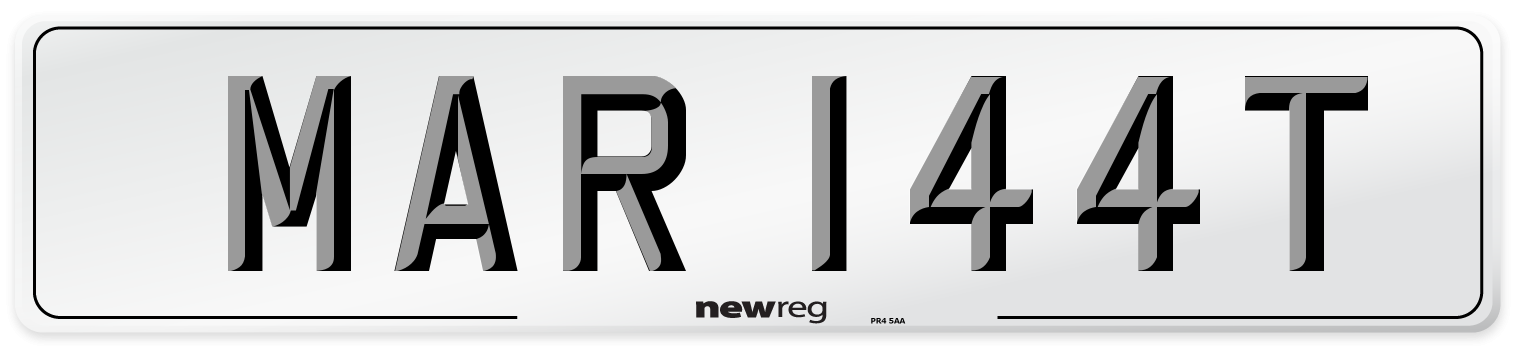 MAR 144T Front Number Plate