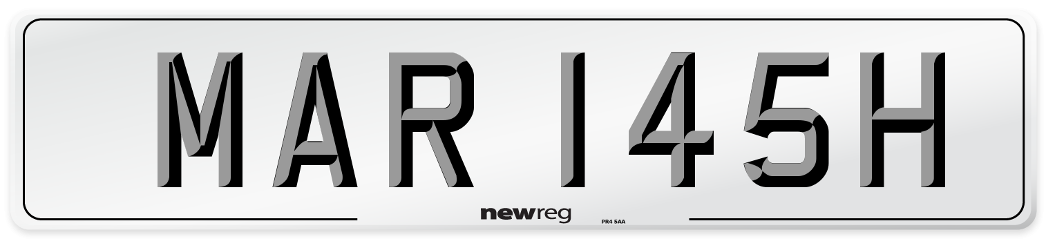 MAR 145H Front Number Plate