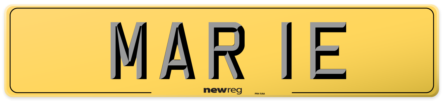 MAR 1E Rear Number Plate