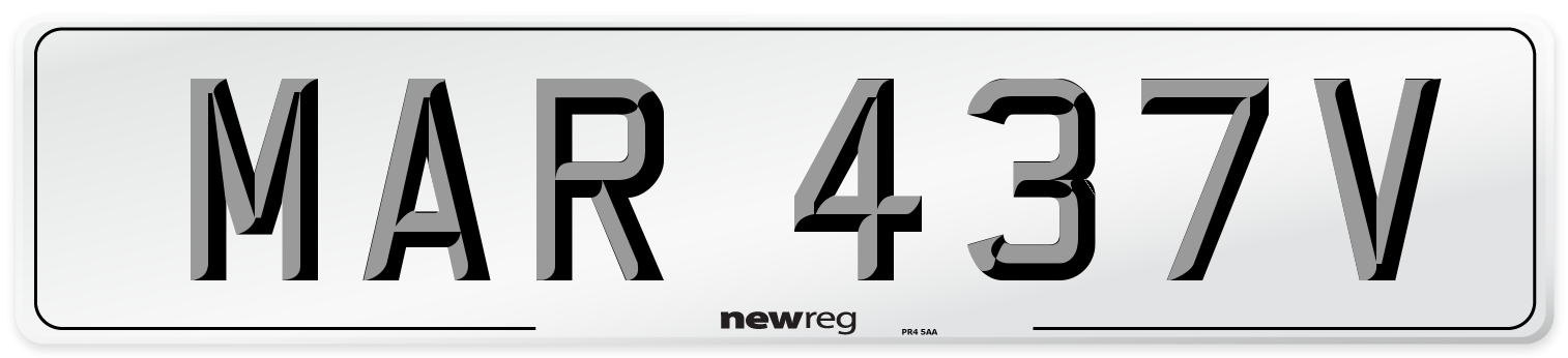 MAR 437V Front Number Plate