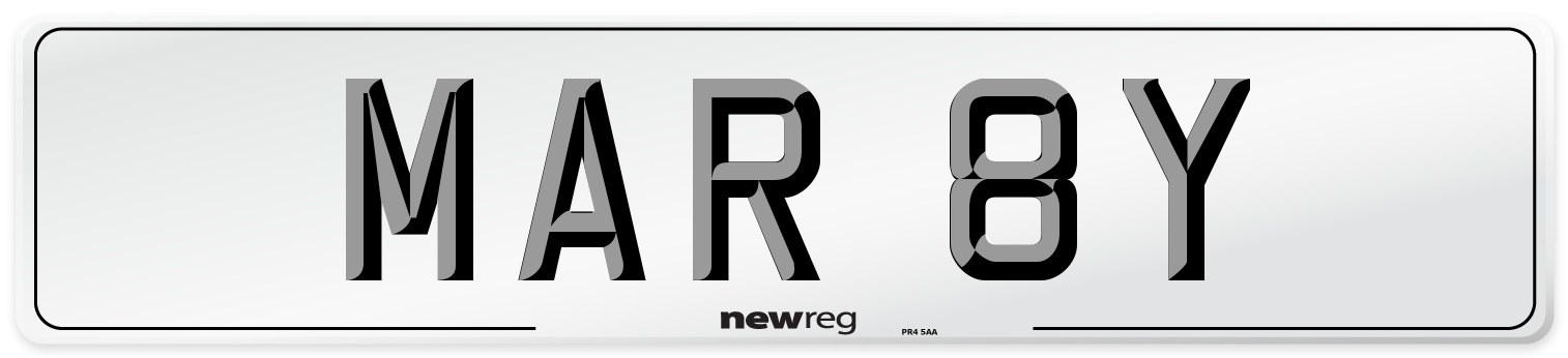 MAR 8Y Front Number Plate