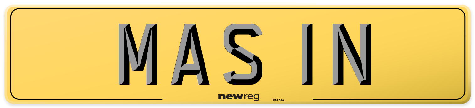 MAS 1N Rear Number Plate