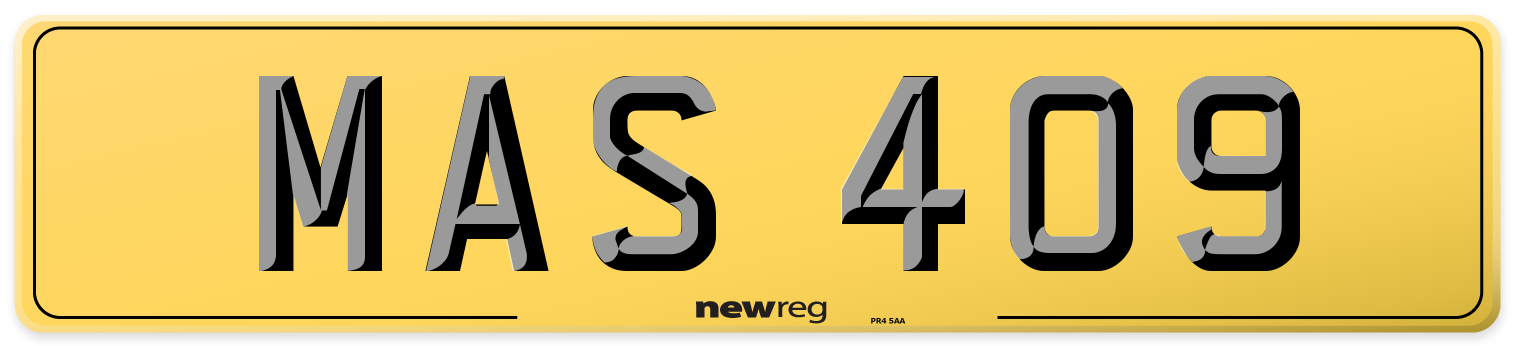 MAS 409 Rear Number Plate