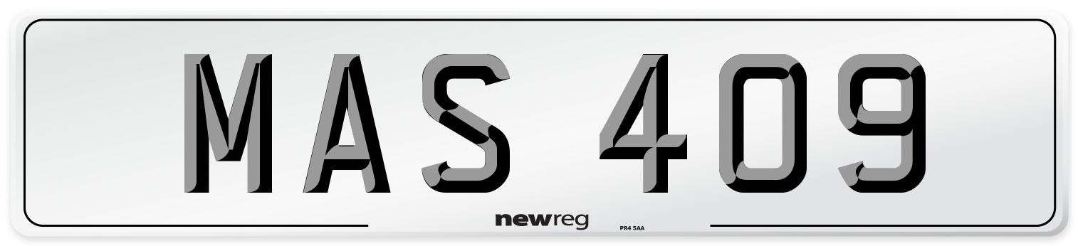 MAS 409 Front Number Plate