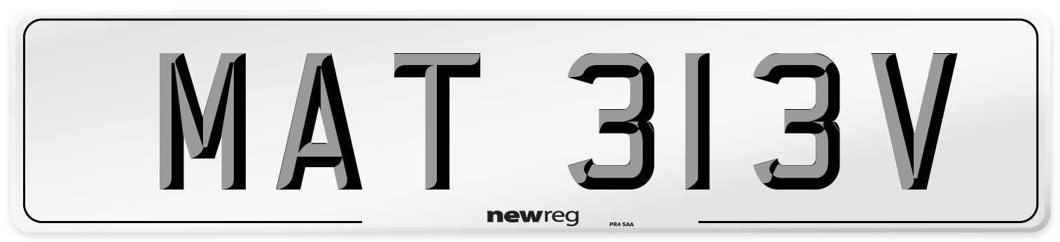 MAT 313V Front Number Plate