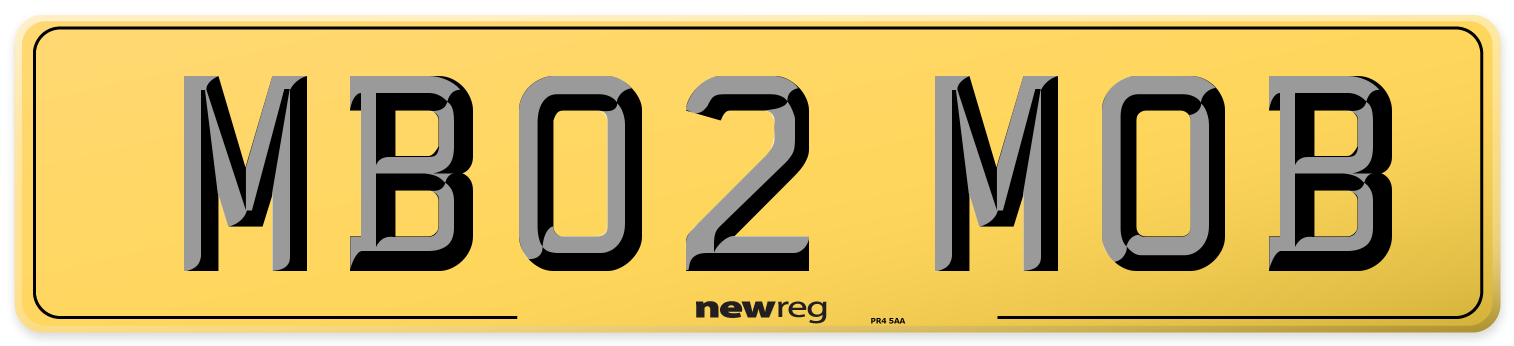 MB02 MOB Rear Number Plate