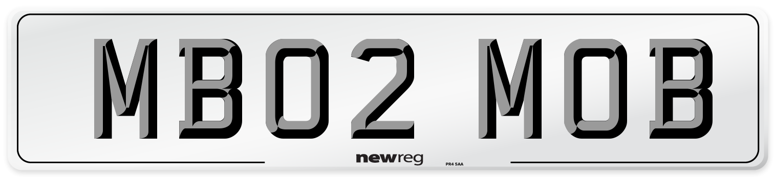 MB02 MOB Front Number Plate