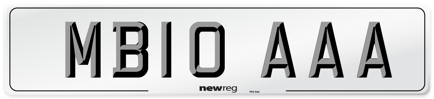 MB10 AAA Front Number Plate