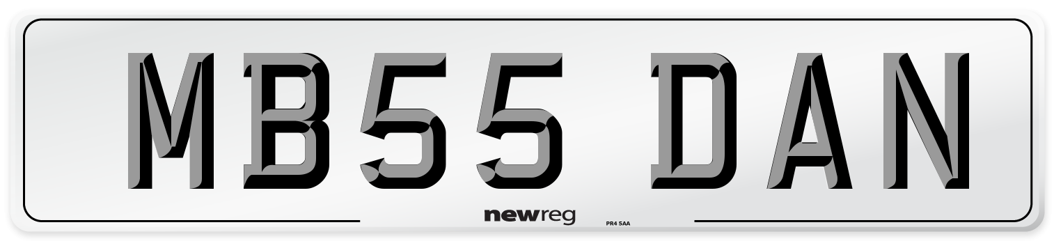 MB55 DAN Front Number Plate