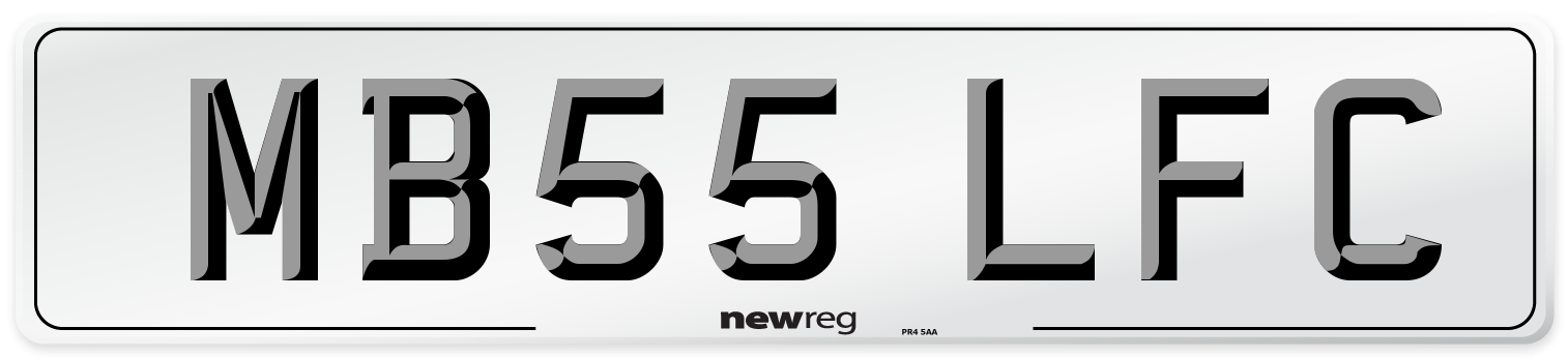 MB55 LFC Front Number Plate