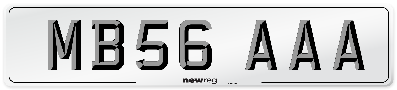 MB56 AAA Front Number Plate