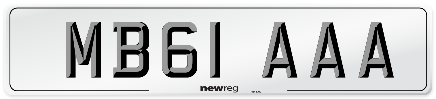 MB61 AAA Front Number Plate