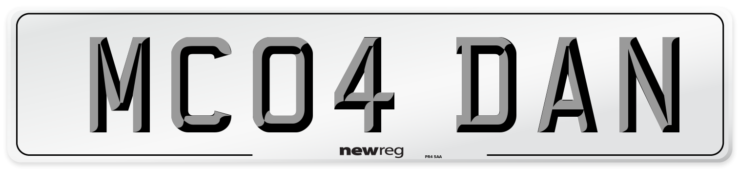 MC04 DAN Front Number Plate