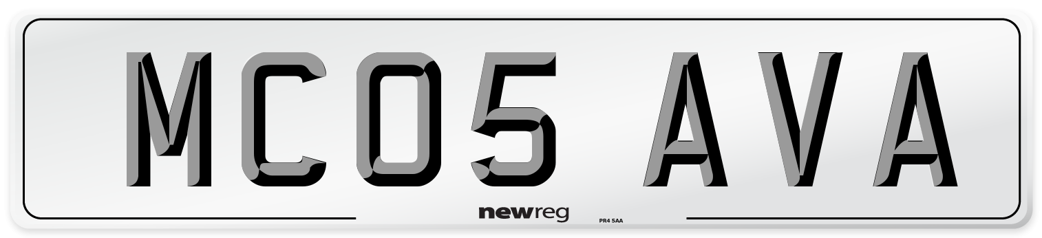 MC05 AVA Front Number Plate