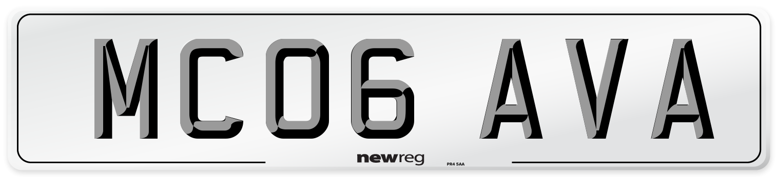 MC06 AVA Front Number Plate