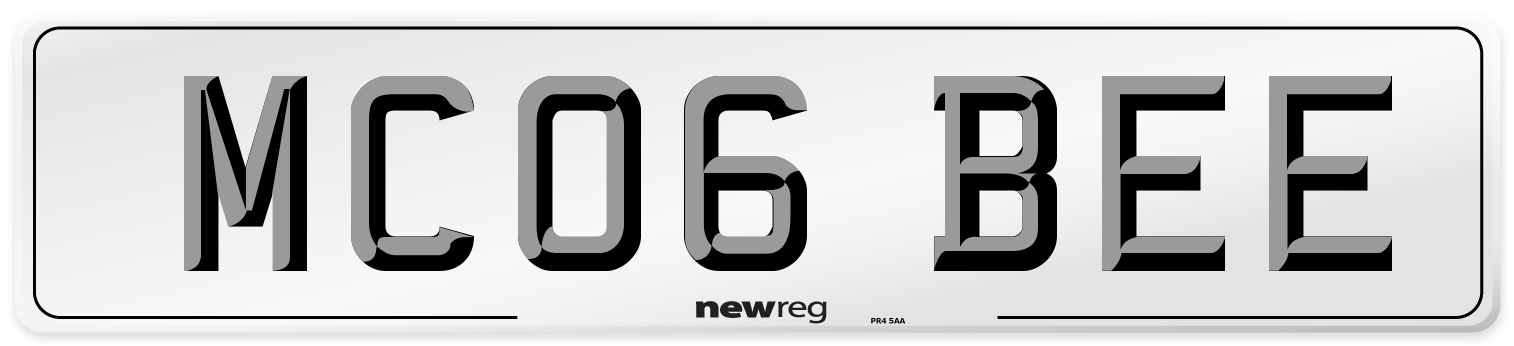 MC06 BEE Front Number Plate