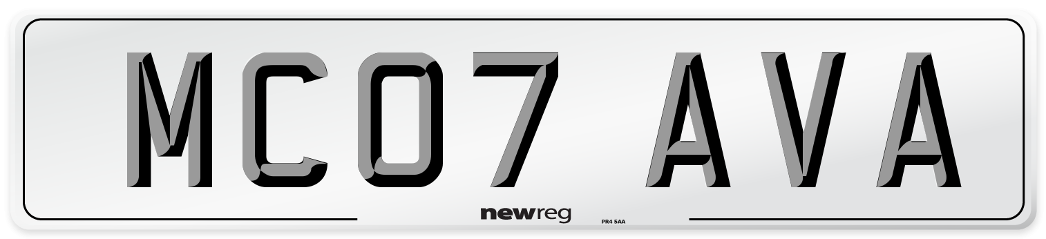 MC07 AVA Front Number Plate