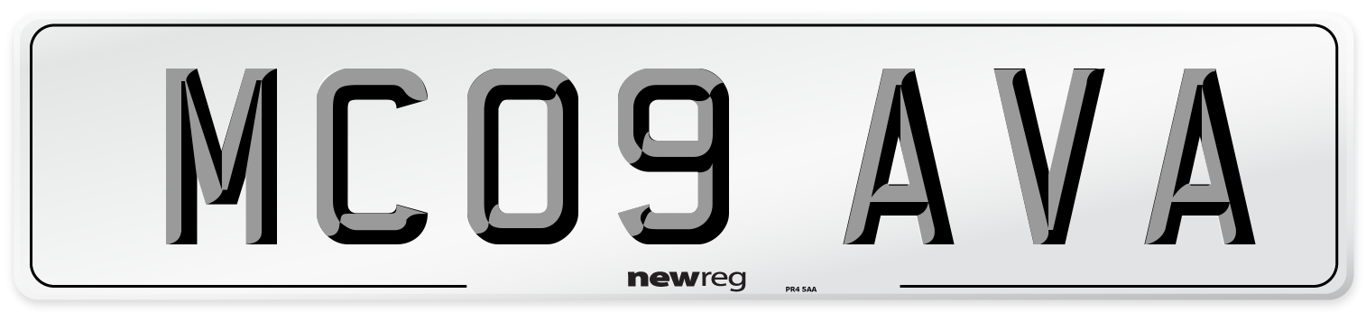 MC09 AVA Front Number Plate