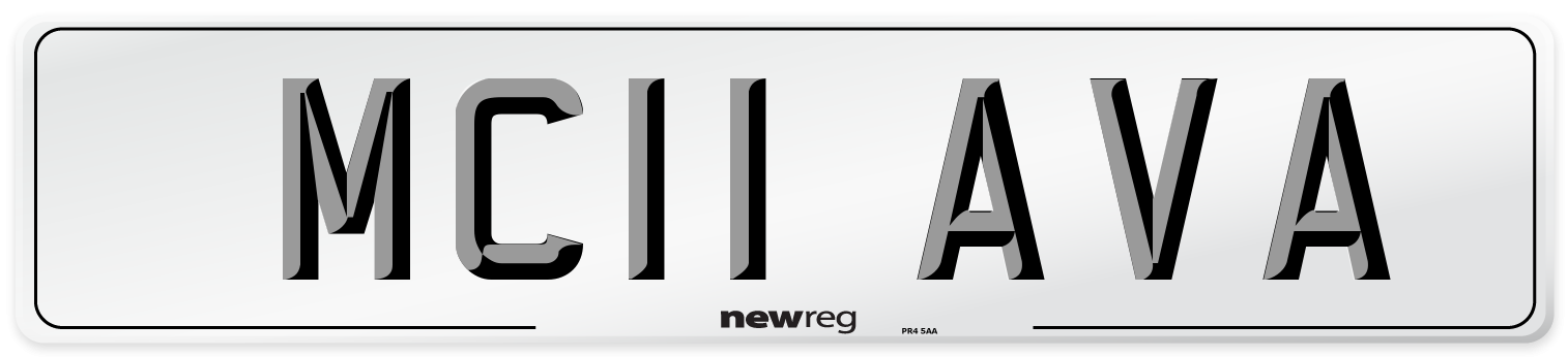 MC11 AVA Front Number Plate