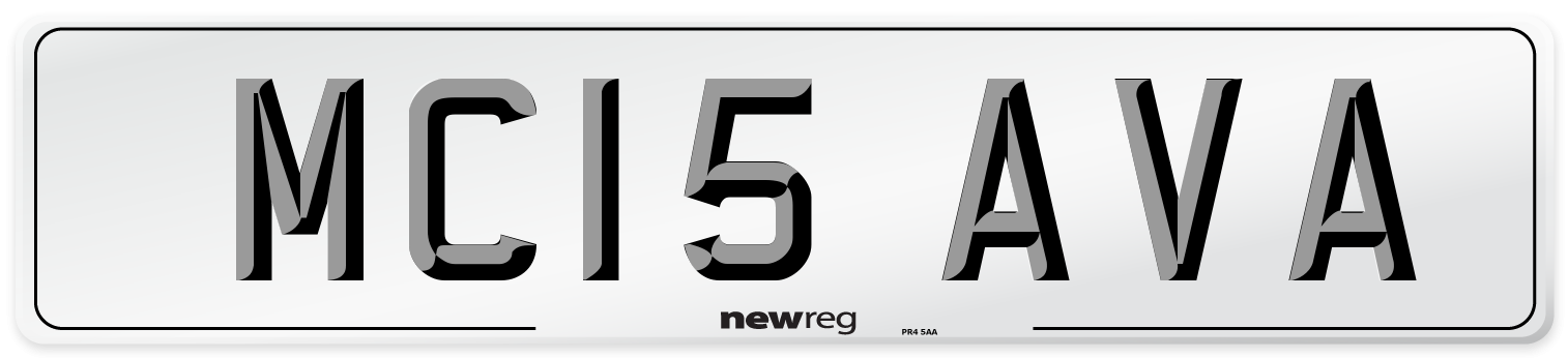 MC15 AVA Front Number Plate