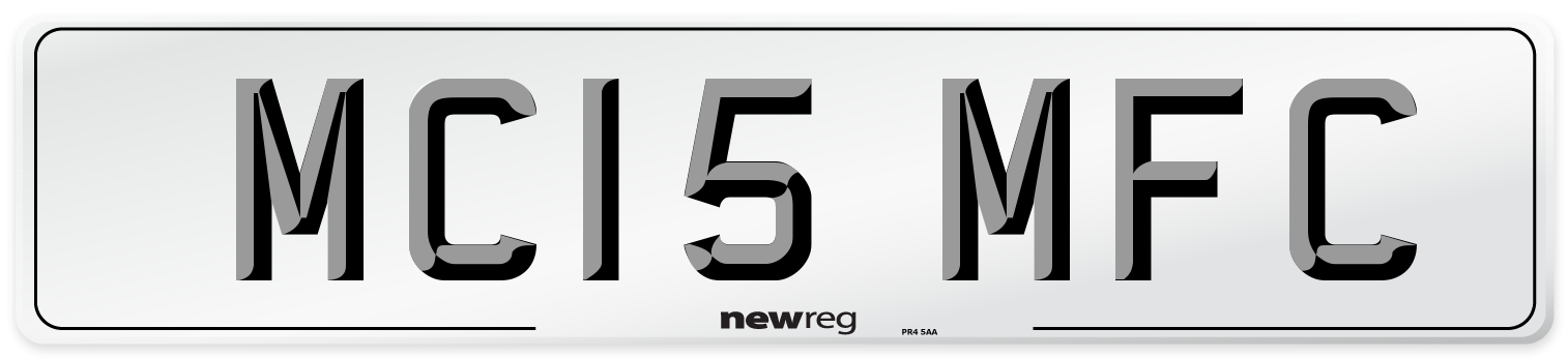 MC15 MFC Front Number Plate