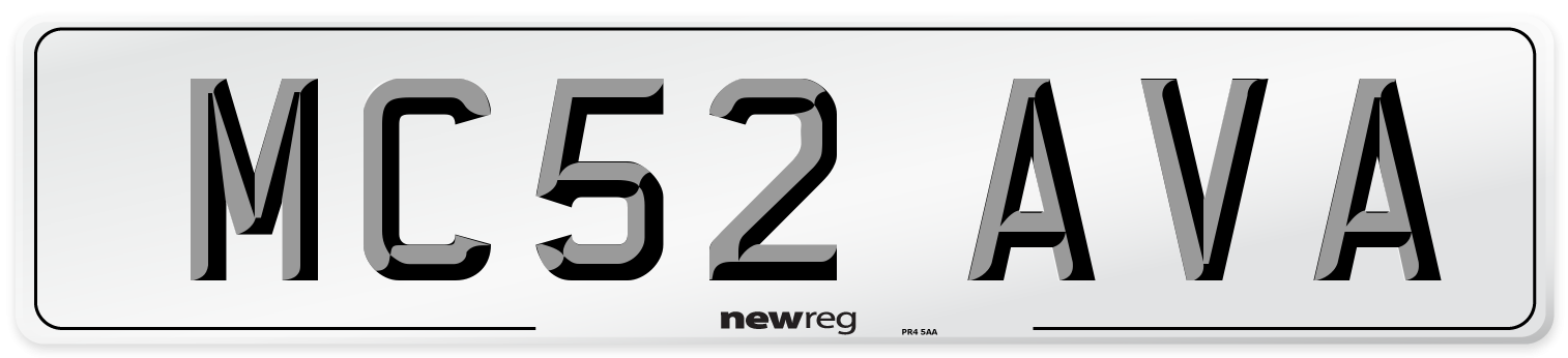 MC52 AVA Front Number Plate