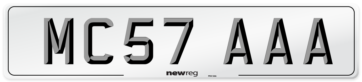 MC57 AAA Front Number Plate