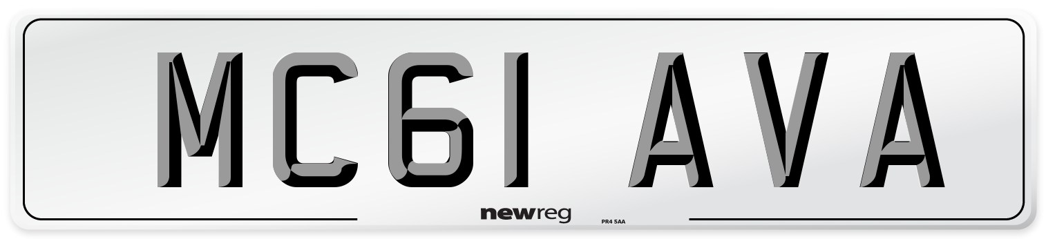 MC61 AVA Front Number Plate